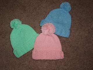 Ravelry: Mistake-Stitch Rib Baby Hat pattern by Ann V ...