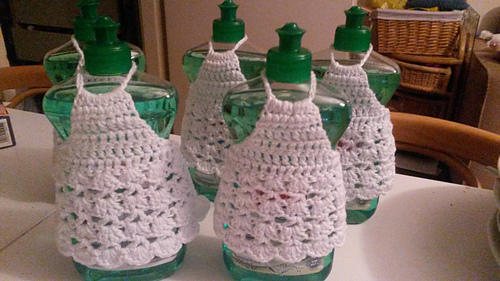 dish soap bottle apron crochet pattern