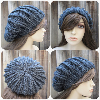 Ravelry: Chunky Ribbed Beret Pattern pattern by Jennifer ...