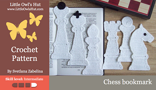 Ravelry: 077 Chess 6 bookmarks pattern by LittleOwlsHut