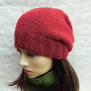 Ravelry: CHARLEY Simple Slouchy Beanie Knit on Straight Needles pattern by An...