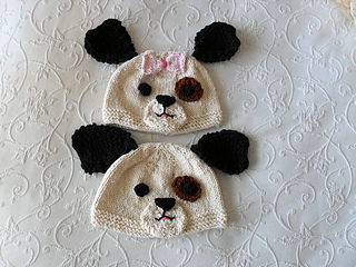 Ravelry: Puppy Dog Baby Hat-Knitted Animal Hat pattern by Susan Gardner