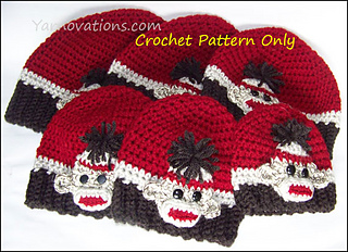 Ravelry: Sock Monkey Hat Beanie pattern by Yarn Twins