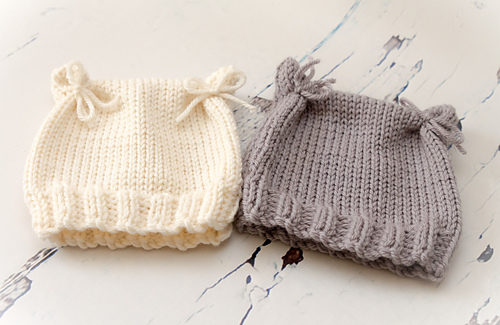 Ravelry: Cat Ears Baby Beanie Hat pattern by Tracy Muir