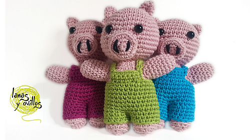 Ravelry: Three Little Pigs Los Tres Cerditos Amigurumi ...