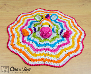 Ravelry: Rainbow Zebra Lovey pattern by Carolina Guzman