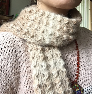 Ravelry: Easy Winter Column Lace Scarf pattern by Ratchadawan Chambers