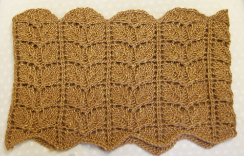 Ravelry: Twin Leaf Lace Cowl pattern by Sandra Oakeshott