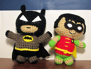 Ravelry: Batman and Robin Amigurumi pattern by Kristen Walker