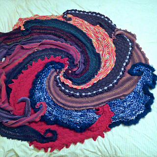 trinity stitch knit prayer shawl