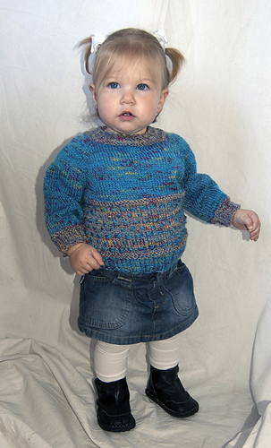 Ravelry Dot And Dash Top Down Baby Sweater Pattern By