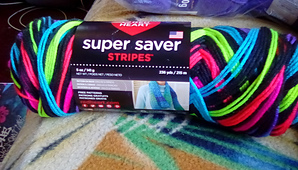 Red Heart Super Saver garen, 3-pack, Neon Stripes