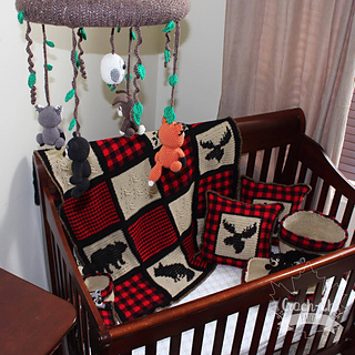 Ravelry Woodland Nursery Blanket Rug Pattern By Croch Eh Patch Croch Eh Patch