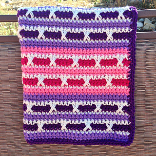 how and crochet o's x's to pattern Tara Striped Blanket Crochet Xs Cousins by Ravelry:
