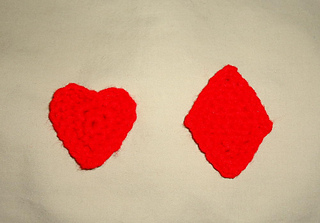 Ravelry: Heart, Clover, Spade &amp; Diamond motif set pattern by Jennie Faith
