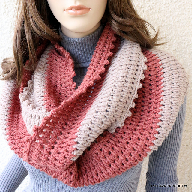 Ravelry Circle Crochet Scarf Two Colors Pattern By Lyubava Crochet Fascinating Crochet Infinity Scarf Pattern In The Round Ravelry Circle Crochet Scarf Two Colors Pattern By Lyubava Crochet Fascinating Crochet Infinity Scarf Pattern In The Round