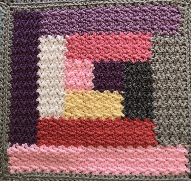 Ravelry Textured Log Cabin Blanket pattern by Mary Garrow