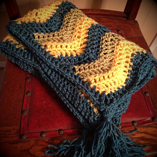 x crochet r color) Rustic Afghan pattern Ravelry: Lion (3 by Ripple