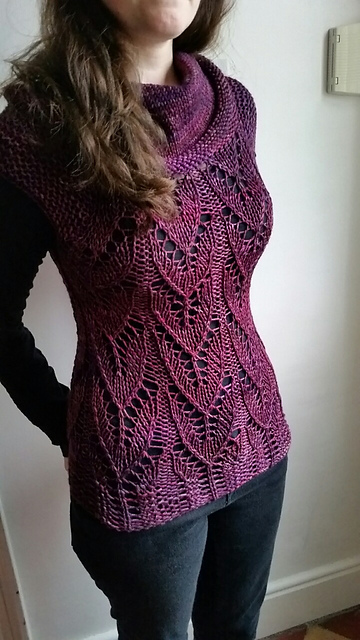 hand knit malabrigo rios vest in sabiduria colourway