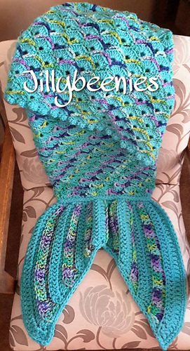 Jillybeenies_mermaid_blanket_-_turquoise-wild_flower_holly_al_medium