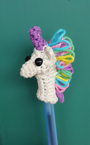 hook e crochet Topper Rebeckah Unicorn by pattern Ferger Pencil Ravelry: