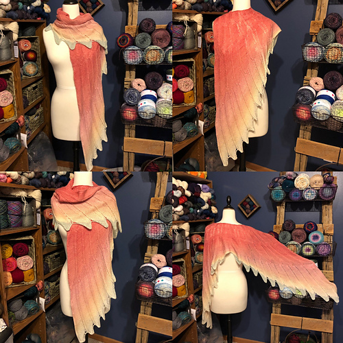 [FO] Wingspan off the blocking mats. r/knitting