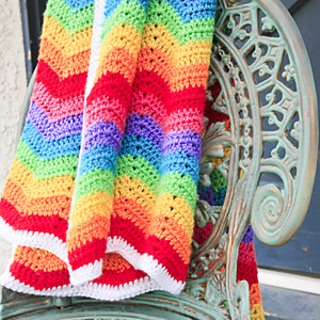 Ravelry: Lulus Rainbow Ripple Baby Blanket pattern by ...