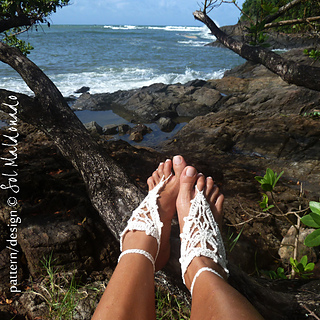Ravelry: Barefoot Sandals Run Wild pattern by Sol Maldonado crochet sandal diagram 