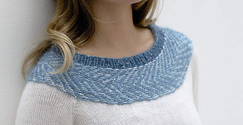 patterned yoke sweater