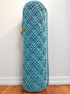 Woven Cables Cotton Yoga Mat Bag Pattern By Stace Clement